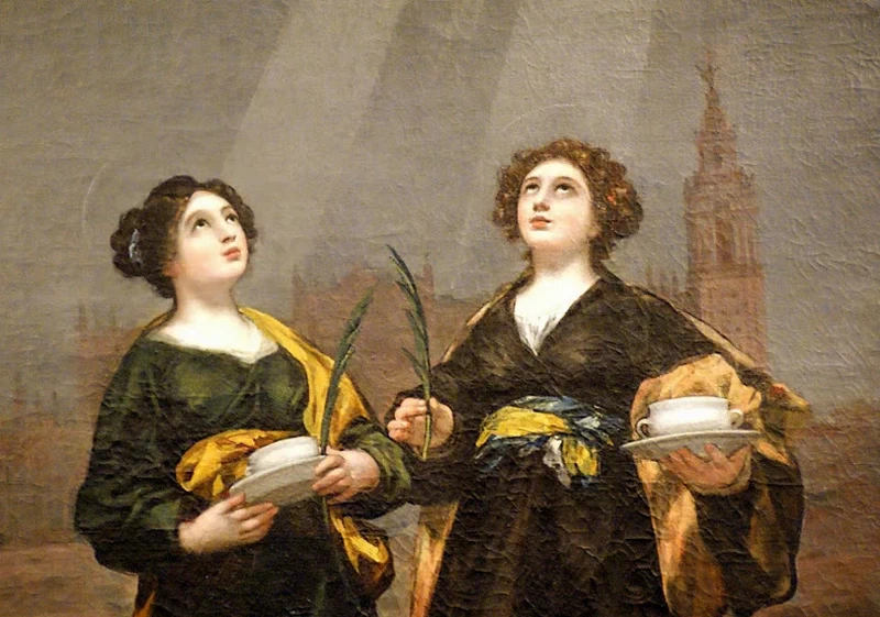 Le sante Giulia e Rufina - dettaglio, chiesa de los Calices